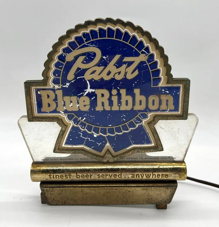 Vintage Pabst Blue Ribbon Lighted Sign