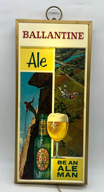 Ballantine Ale Lighted Bar Sign 1968