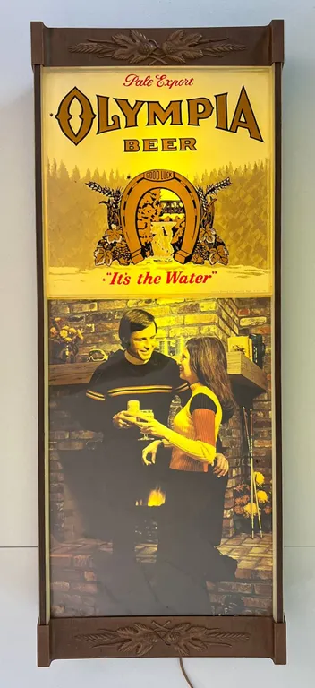 LARGE - Olympia Beer Lighted Sign 1970s