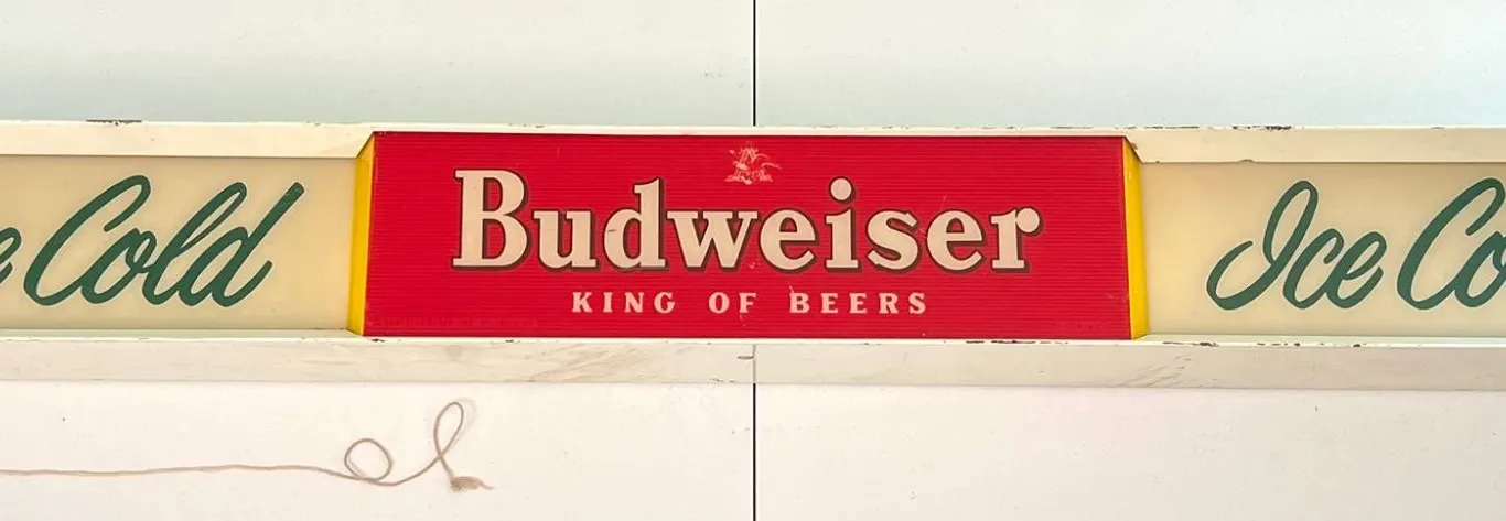 LARGE - Budweiser Ice Cold Lighted Sign