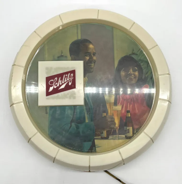 1970s Schlitz Beer Lighted Wall Clock