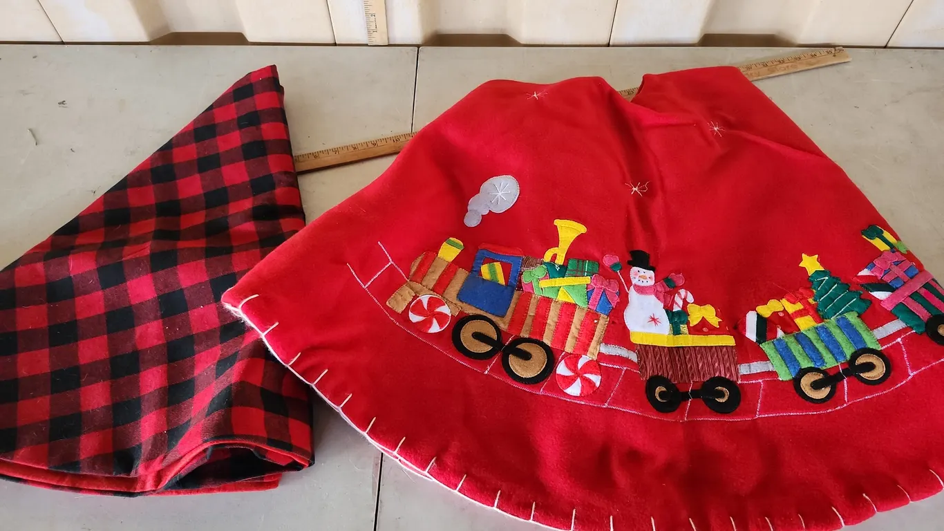 2 Large Tree Skirts 50" & 48"