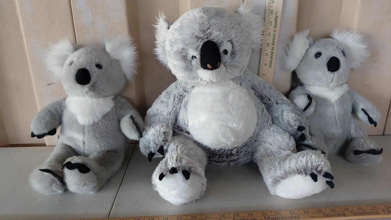 3 Koala Plush Animals