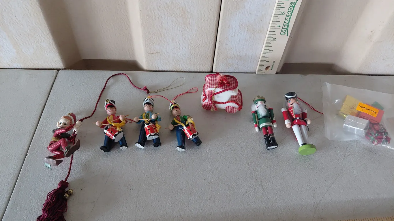 Assorted Christmas Ornaments-Nutcrackers, Drummers, Etc.