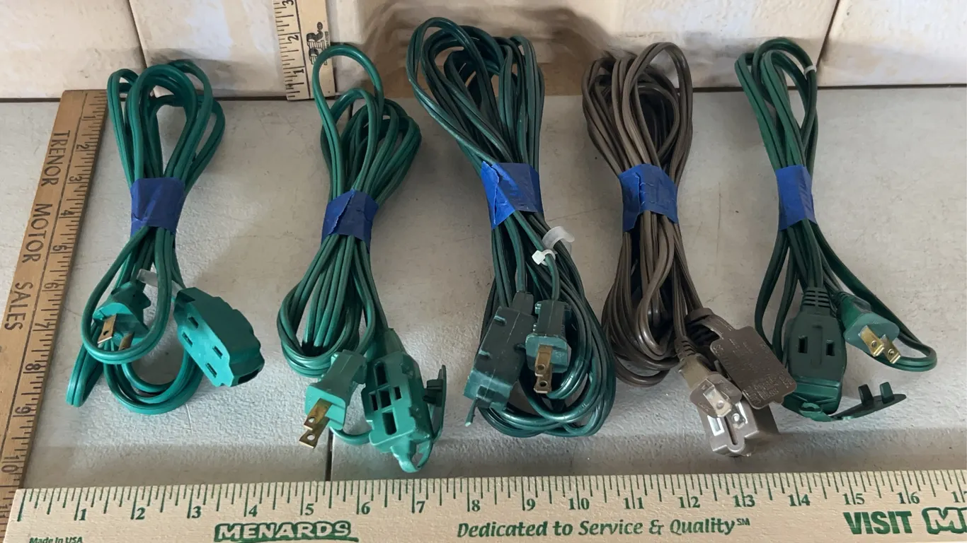 5 Assorted Extension Cords