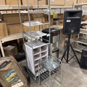 Lot of Fabric Closet Organizer and Small Shelf