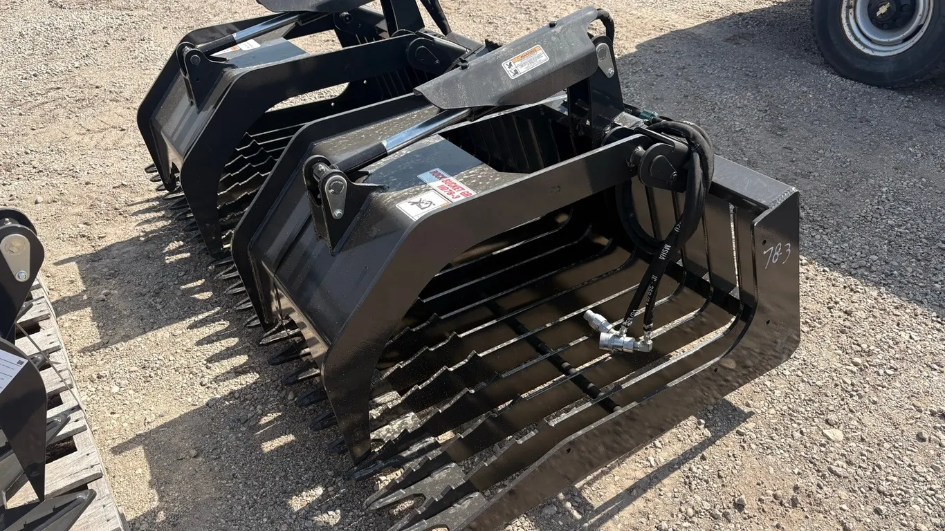 New 2026 Stout 78-3 78" HD commercial grade rock grapple w/ skid steer quick attach-Sales Tax