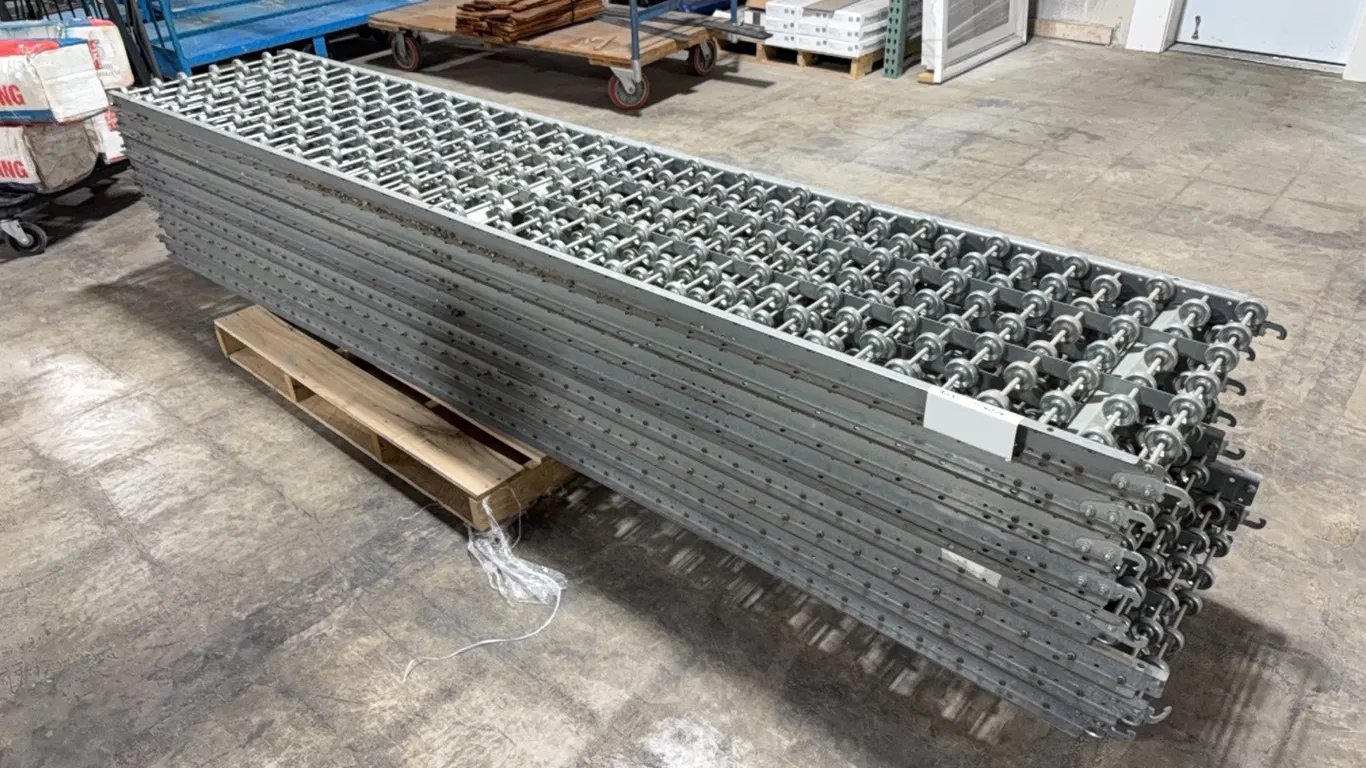 8) 10'x22" Roller table sections