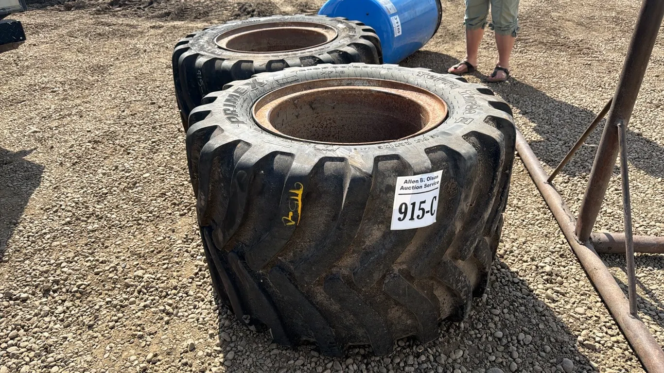 PRIMEX 42 X 25.00 - 20 NHS TIRES ON RIMS
