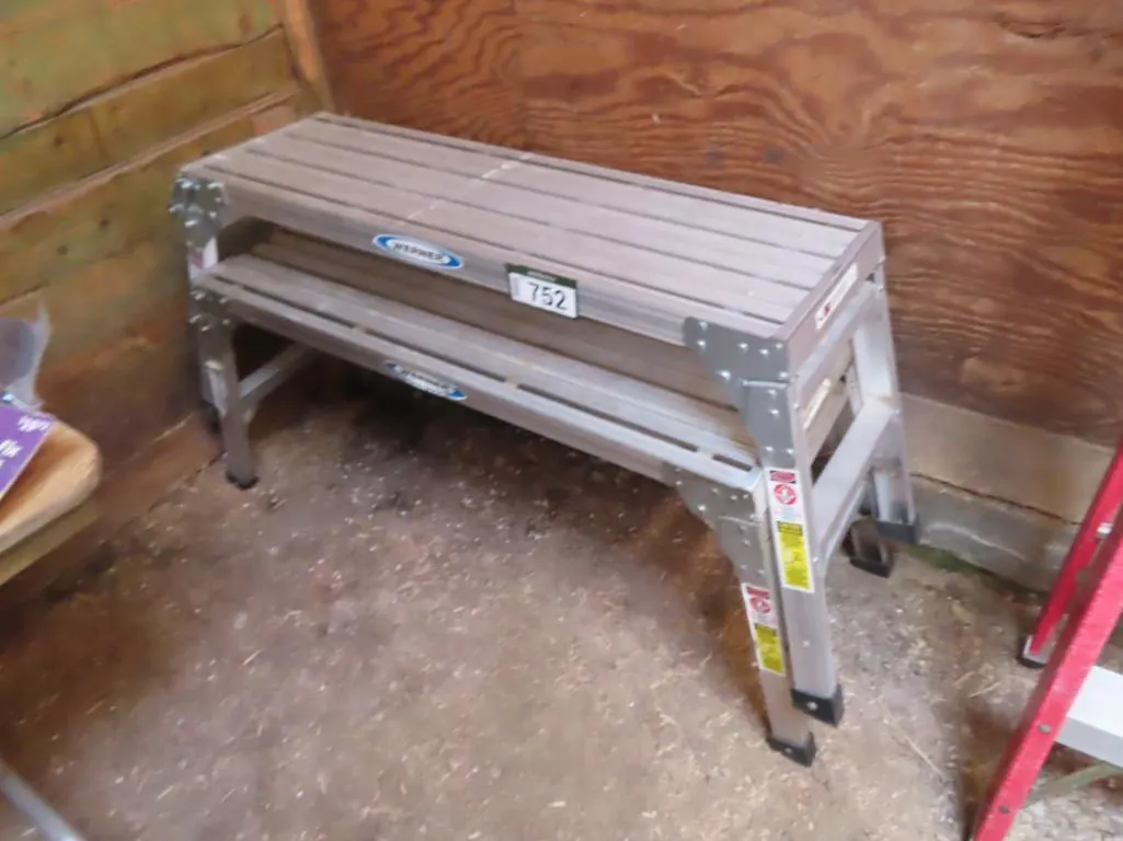Lot - (2) Folding Work Platforms *Located at Spruce Grove location.