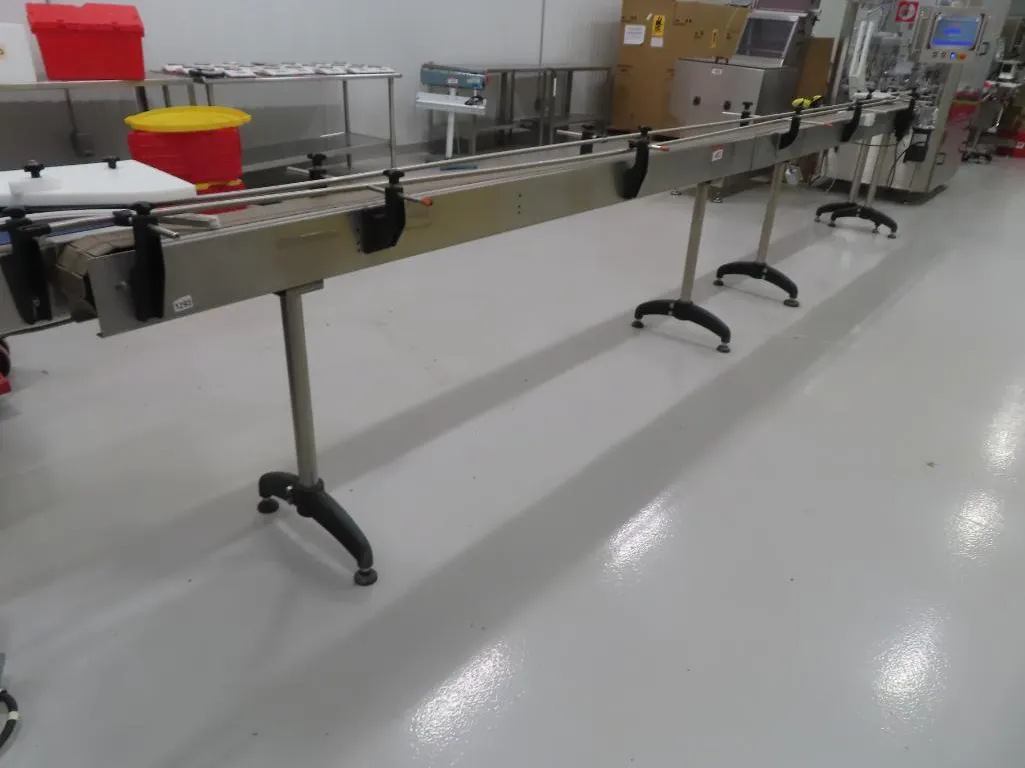 Bottle Chain Belt Conveyor, Click for Full Details! *Located at Spruce Grove location.