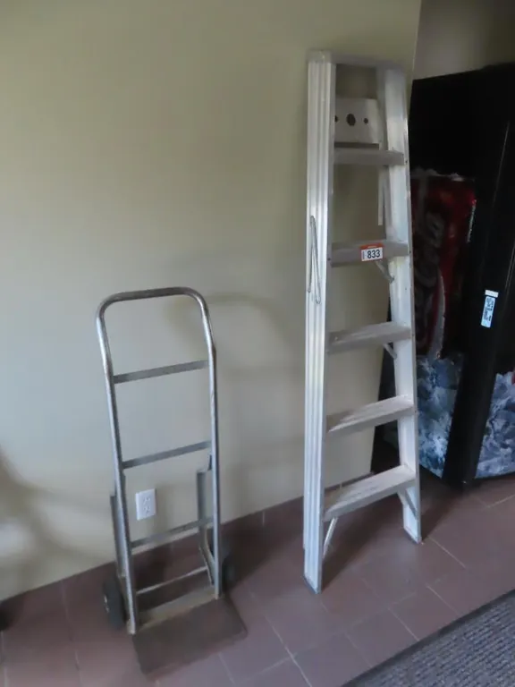 Lot - 6' Step Ladder, 2 Wheel Dolly *Located at 4831 93 Ave, Edm.