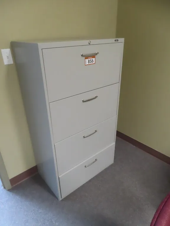 4 Drawer Lateral Filing Cabinet - Grey *Located at 4831 93 Ave, Edm.