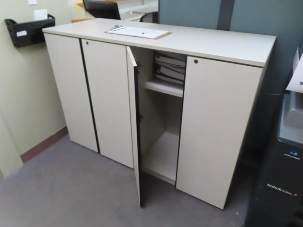 4 Door White Copier Cabinet *Located at 4831 93 Ave, Edm.