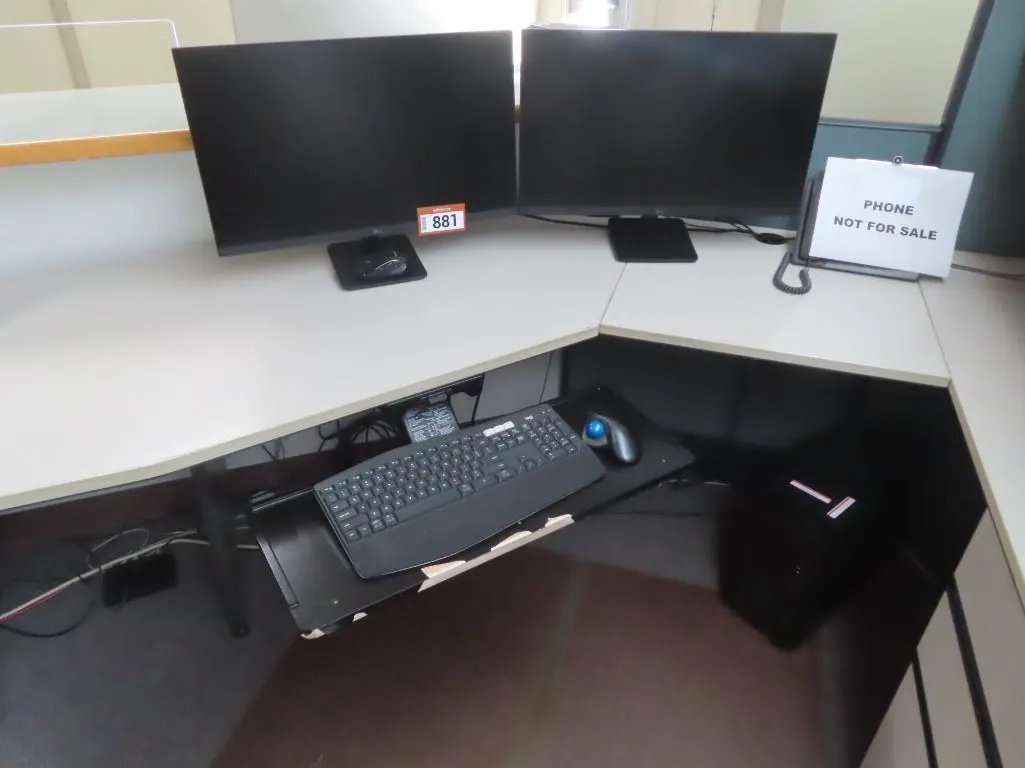 Lot - AMD 5500 Computer w/ 16GB Ram, GeoForce 1050Ti (Video) - Windows 11 Compatible, (2) Monitors, Keyboard, Mouse *Located at 4831 93 Ave, Edm.