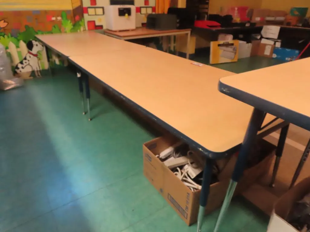 Lot - (2) Wooden Top Tables, 30" x 60" *Located at 4831 93 Ave, Edm.