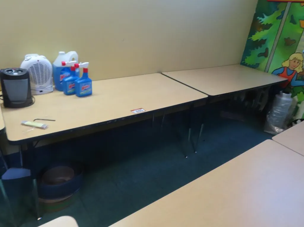 Lot - (2) Wooden Top Tables, 30" x 60" *Located at 4831 93 Ave, Edm.