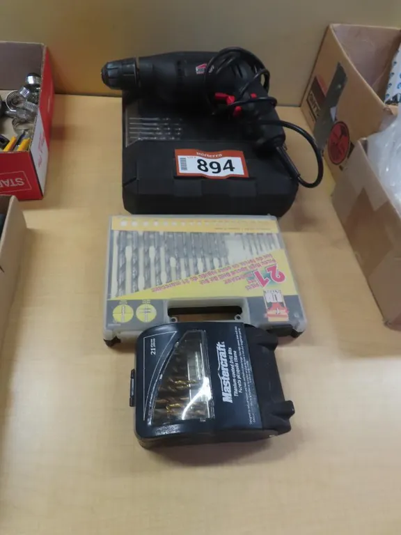 Lot - Jobmate Drill, Drill Bits *Located at 4831 93 Ave, Edm.