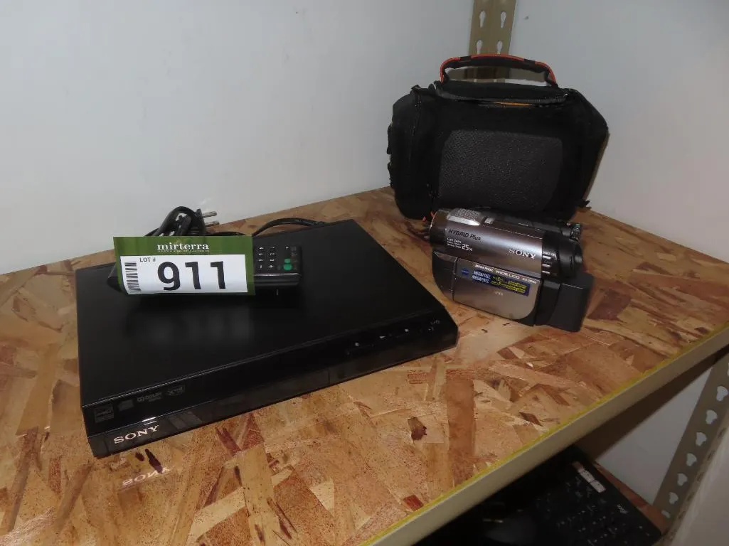 Lot - Sony DVD Player, Sony Hybrid Plus DCR-DVD810 Camcorder *Located at 4831 93 Ave, Edm.