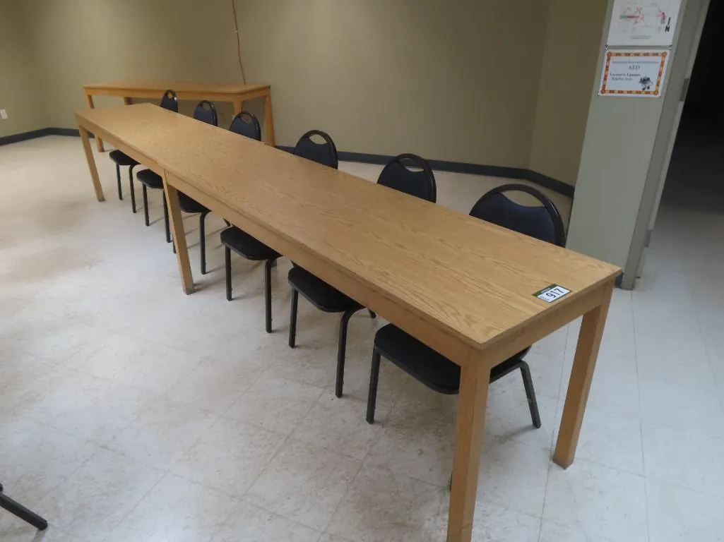 Lot - (2) Wood Tables *Located at 4831 93 Ave, Edm.