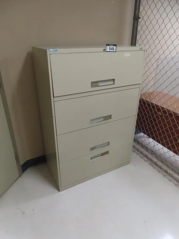 4 Drawer Lateral Filing Cabinet - Beige *Located at 4831 93 Ave, Edm.