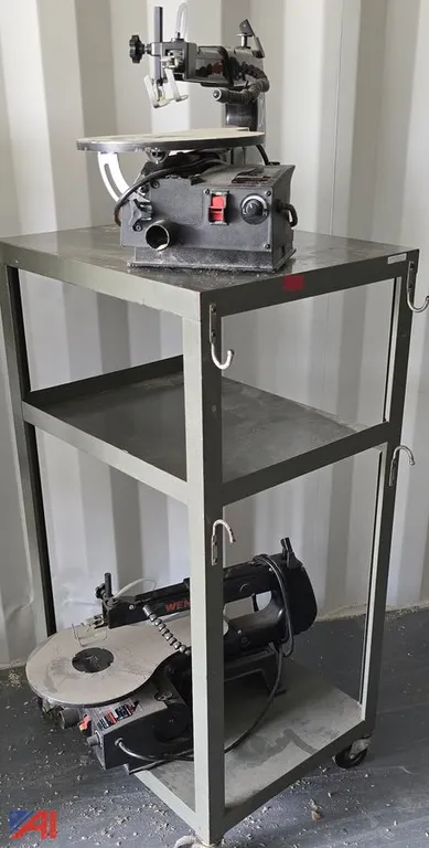 Cart with (2) WEN Scroll Saws