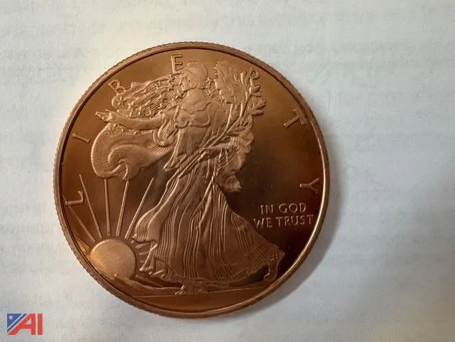(20) US of America Liberty 1 Ounce Copper Coins
