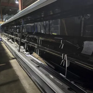 2025 Kysor Warren DX6XN-12RUN 36'L refrigerated multideck display cases, (3) 12'L cases for a total of 36'L. Features black finish and adjustable shel