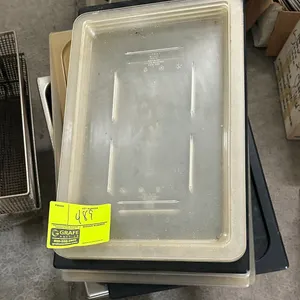 Cambro assorted polycarbonate food pan lids. Includes full-size pan covers in clear and black finishes.