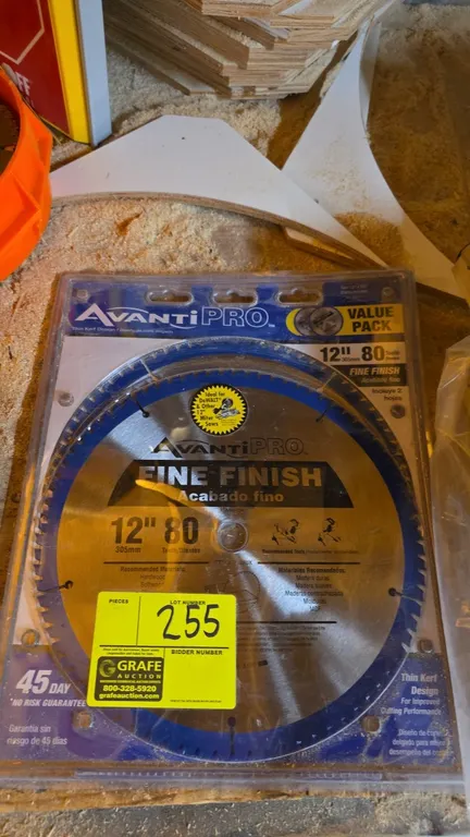 Avanti Pro P1280X 12" 80-tooth fine finish saw blades 2-pack. Features thin kerf design, 1" arbor, and carbide construction. Suitable for miter and sl