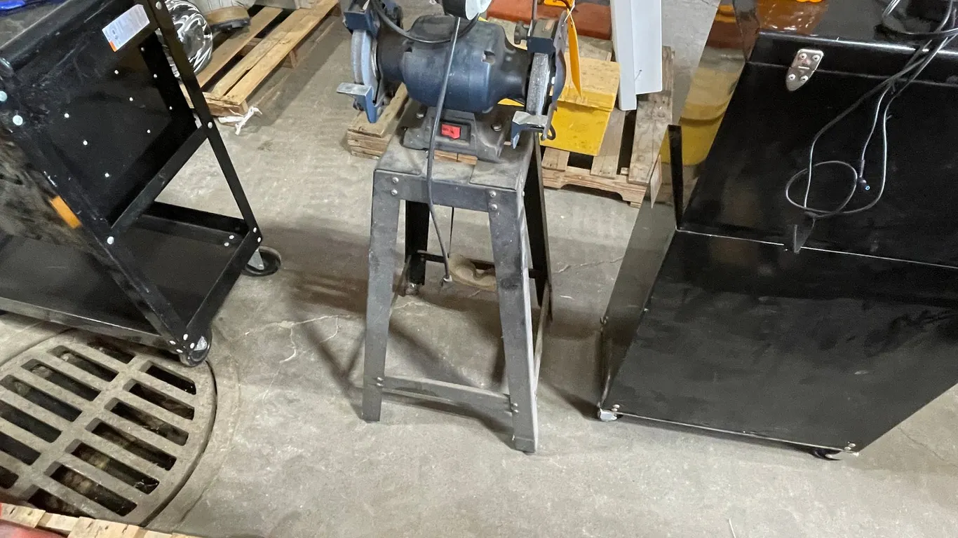 OEM Industrial 6" Bench Grinder on Stand
