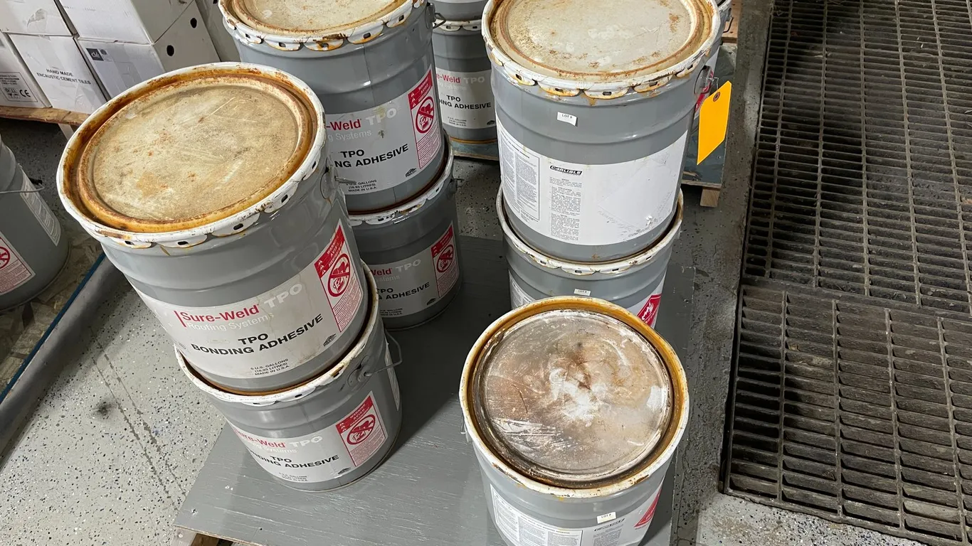 Pallet of Sure-Weld TPO Bonding Adhesive