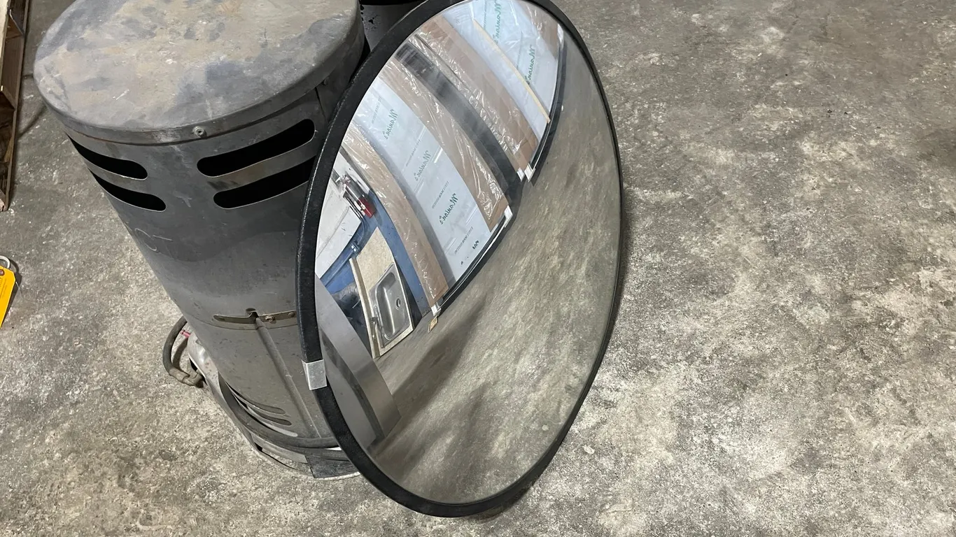 Round Industrial Mirror
