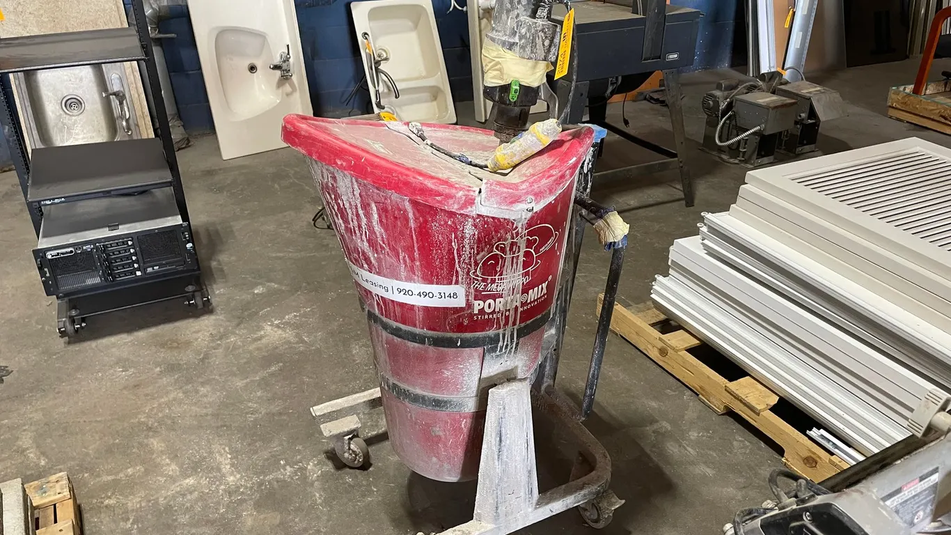Porta-Mix Grout Mixer on Rolling Cart