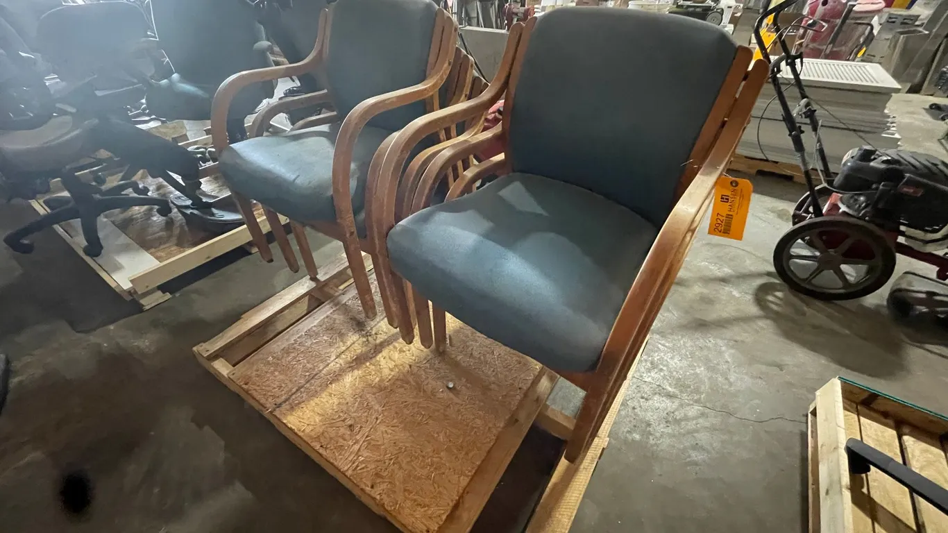 (6) Wooden Framed Chairs