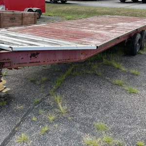 22' L 2 Axle Flatbed with 3' Nose x 8' 4" W (No Title)