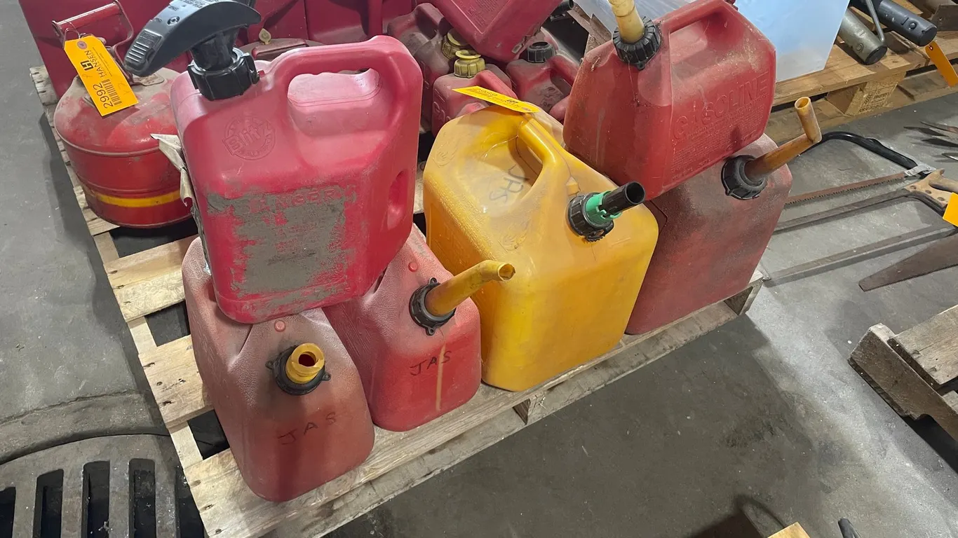 Pallet of Assorted Fuel Cans