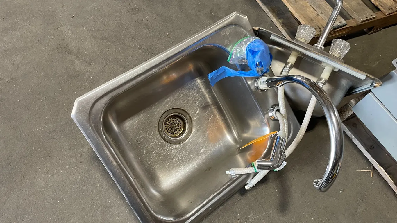 (2) Stainless Sinks with Faucets