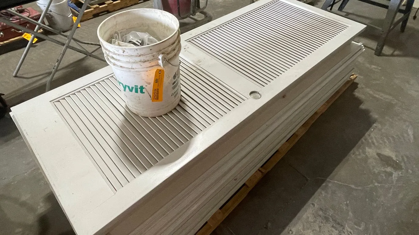 Pallet of White Vinyl Doors