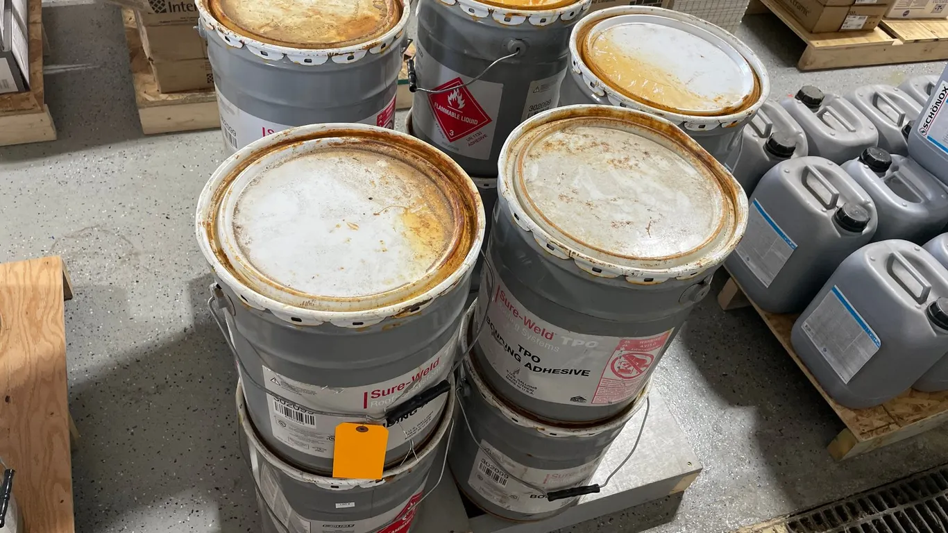 Pallet of Sure-Weld TPO Bonding Adhesive