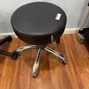 BLACK CUSHIONED FIVE STAR BASE LAB STOOL