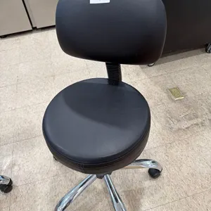 BLACK CUSHIONED FIVE STAR BASE LAB STOOL