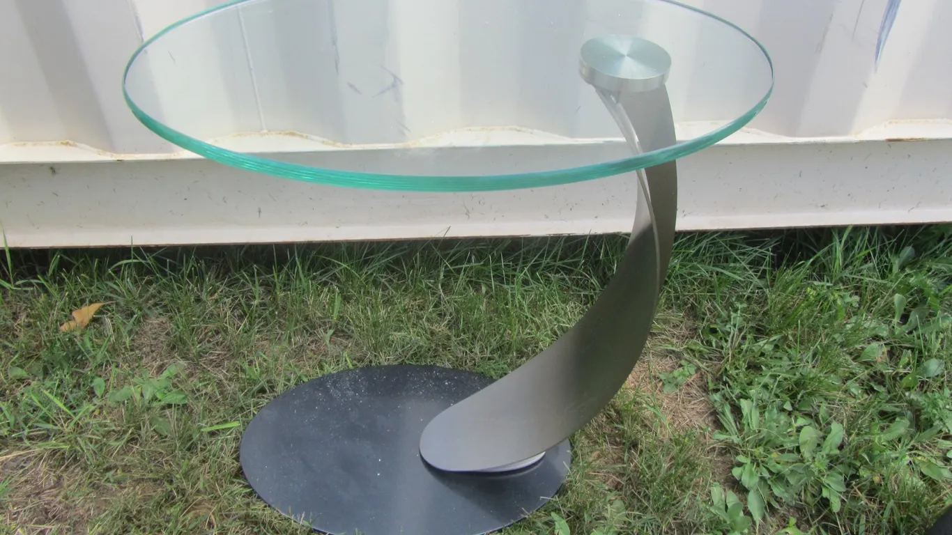 Glass Top Side Table