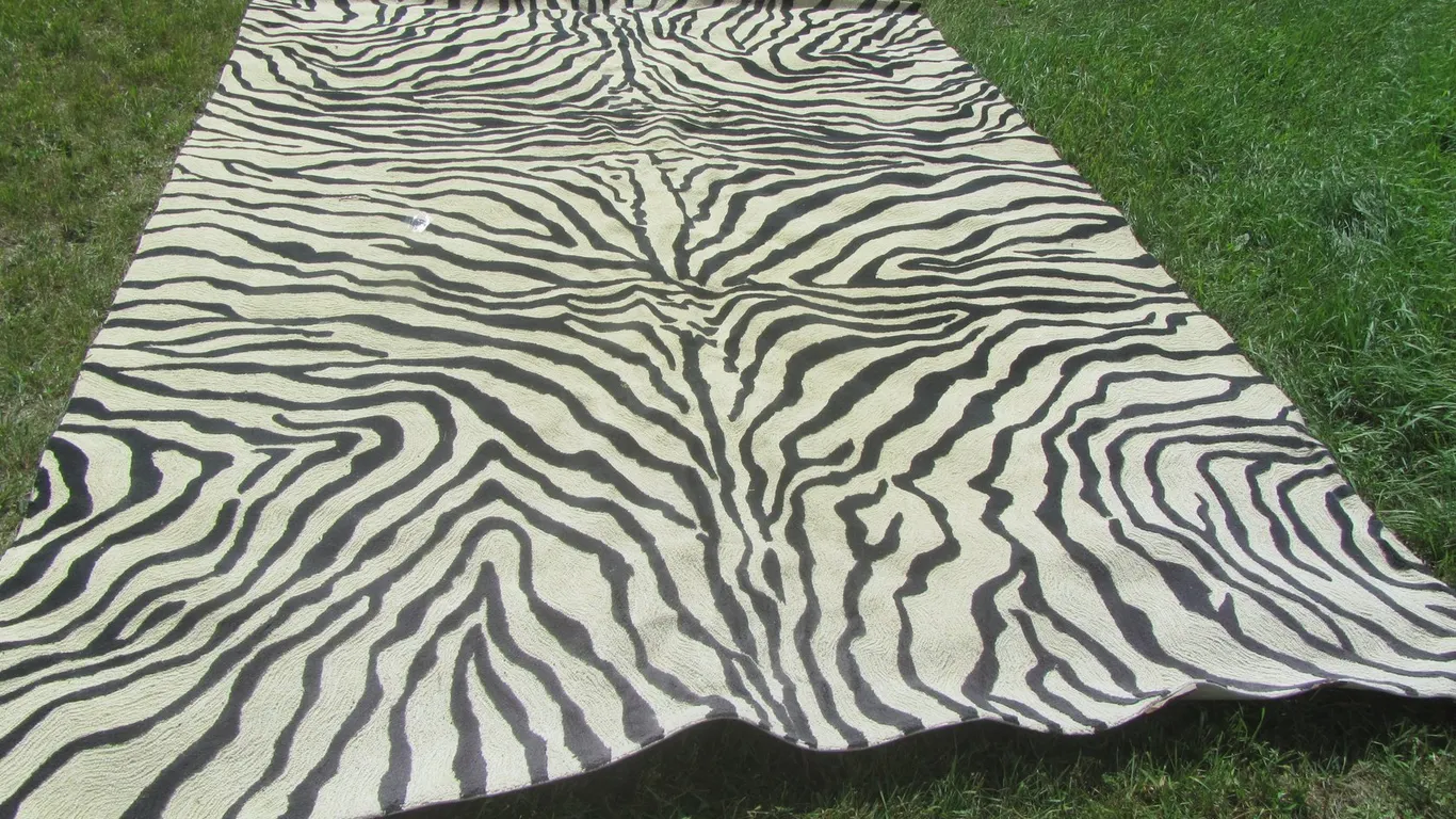 Large Zebra Pattern Area Rug