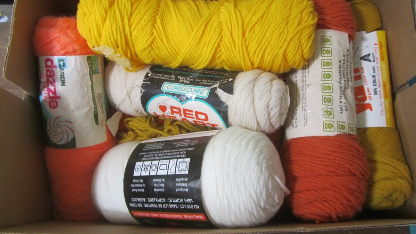 Box Of Assorted Yarn