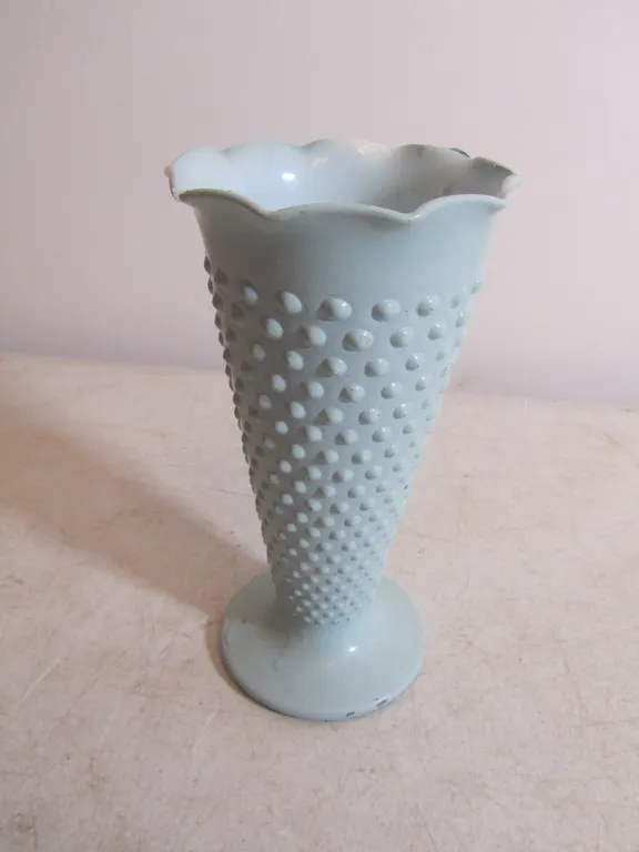 Painted Milk Glass Vase