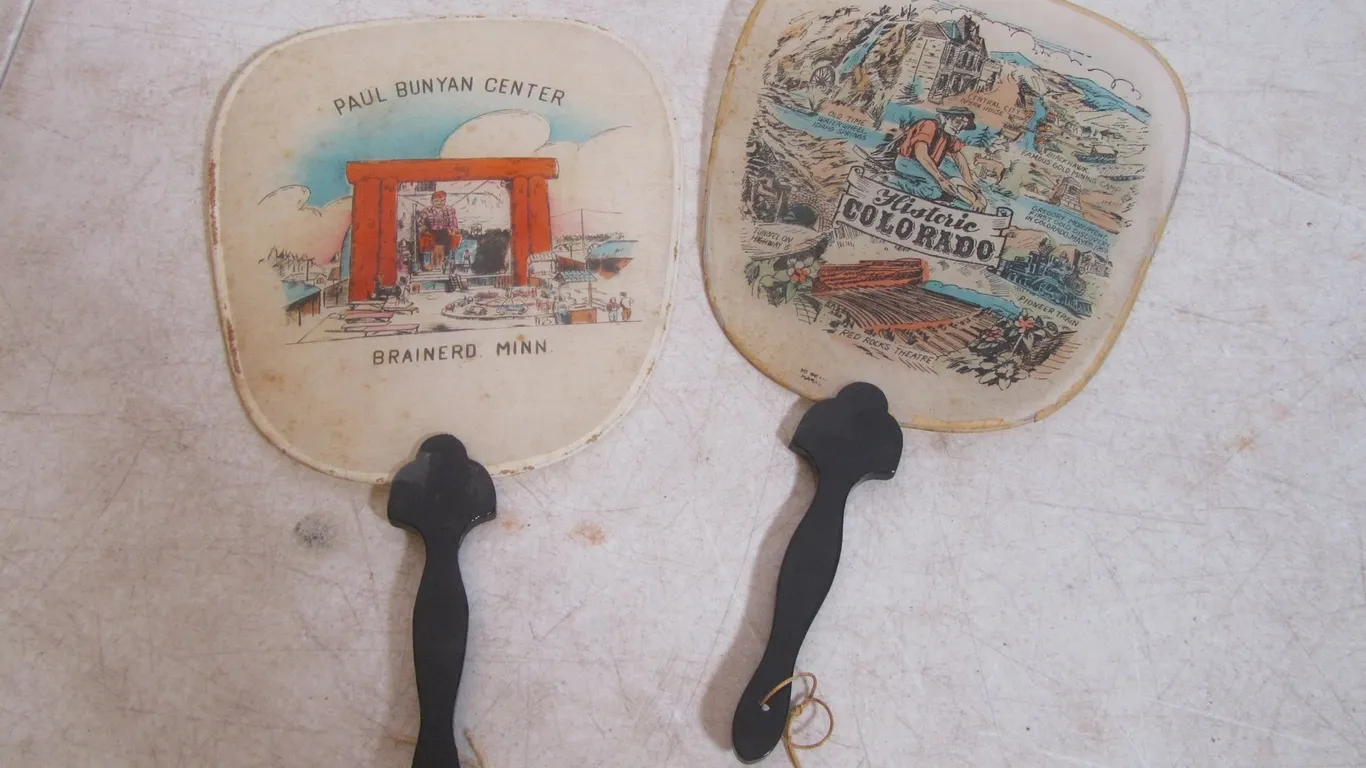 (2) Collectible Fans