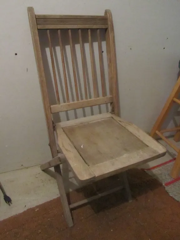 Vintage Wood Folding Chair