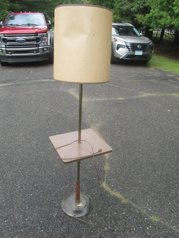 Floor Lamp Side Table w/Shade