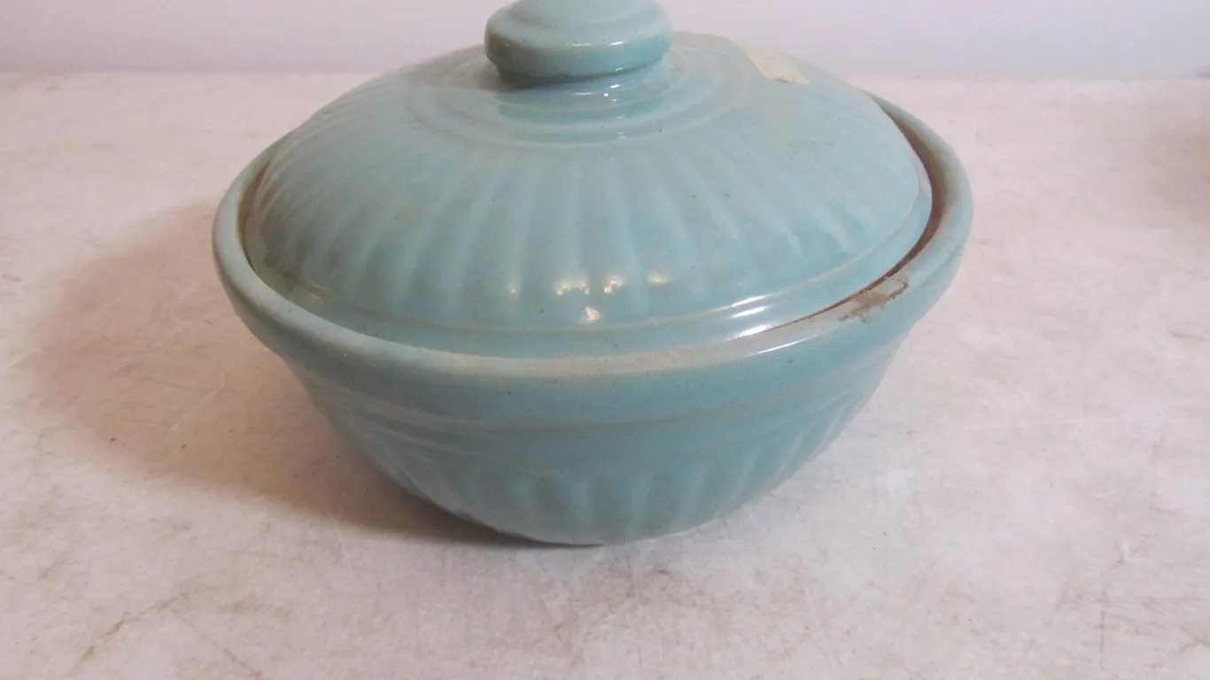 Vintage Stoneware Bowl w/Lid